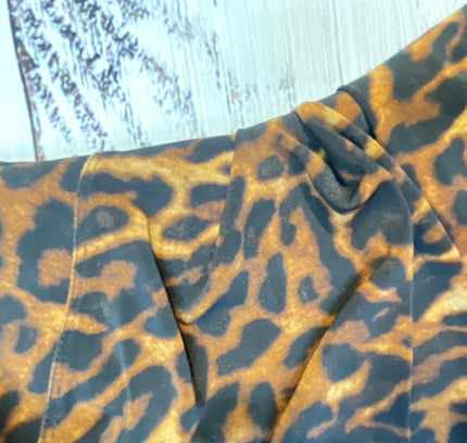 Lauren Ralph Lauren Leopard Print Wrap Top - Size Large