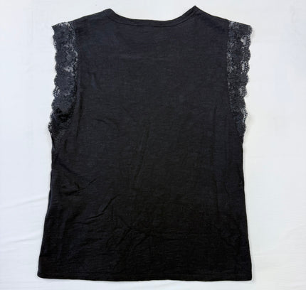 White House Black Market Eyelet Lace Sleeve Top - Size M