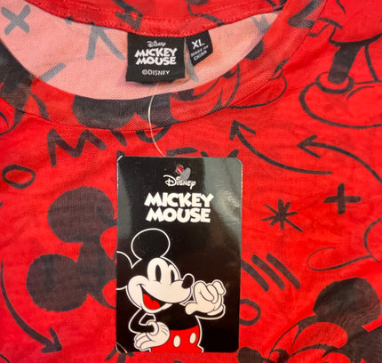 Disney Mickey Mouse Sheer Top - Size XL (Runs Small) - With Tags