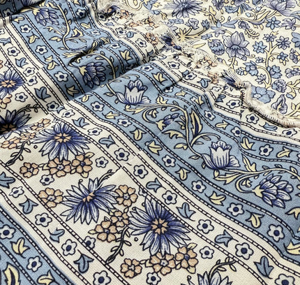 No Comment Blue Floral Tiered Midi Skirt - size Large