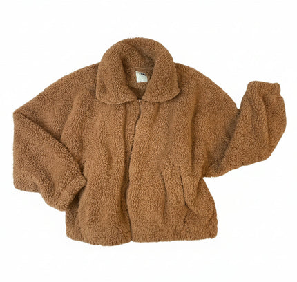 SO Caramel Teddy Sherpa Jacket - Size Large