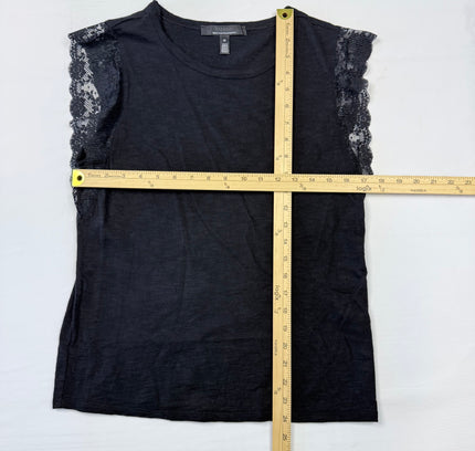 White House Black Market Eyelet Lace Sleeve Top - Size M