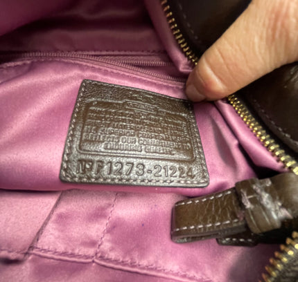 Coach Dark Brown Leather Handbag - Style 21224