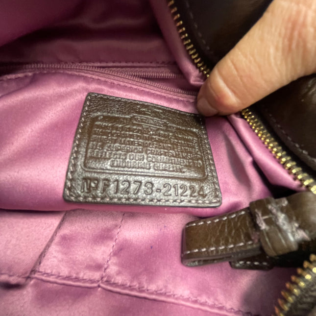 Coach Dark Brown Leather Handbag - Style 21224