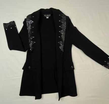 St. John Evening Collector's Crystal-Embellished Blazer - Size 2