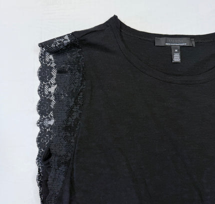 White House Black Market Eyelet Lace Sleeve Top - Size M