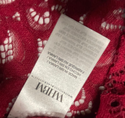 SOLD White House Black Market Dark Red Lace Top - Size M - New With Tags