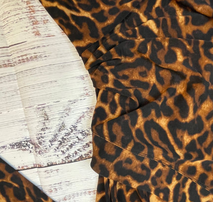 Lauren Ralph Lauren Leopard Print Wrap Top - Size Large