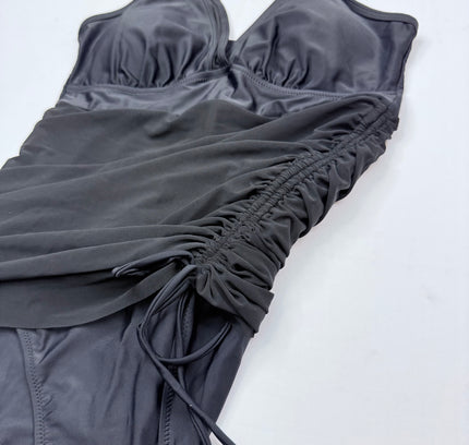 VIRAL NWT Blooming Jelly Tummy Control One-Piece Swimsuit - BLACK SIZE LARGE