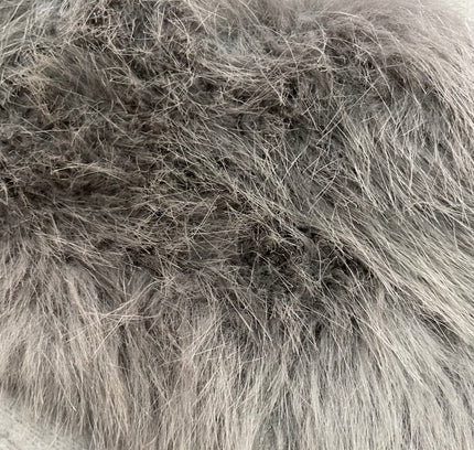 White House Black Market Grey Long Sweater with Removable Fur - Size Small