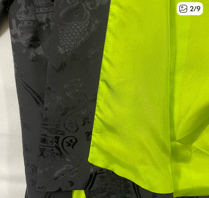 Authentic NYC Black Silk Embroidered Kimono - Size 4 NWT