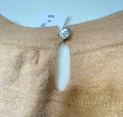 Liz Claiborne Embellished Taupe Sweater - Size XXL - New with Tags