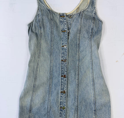 Rag & Bone Light Wash Denim Button Front Dress - Size Small