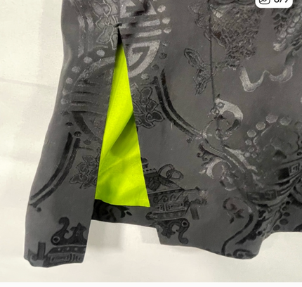 Authentic NYC Black Silk Embroidered Kimono - Size 4 NWT