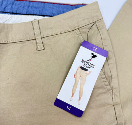 Nautica Jeans Khaki Capri Pants - Size 14 - New With Tags