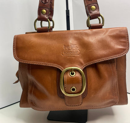 SOLD-Rare Vintage Coach Legacy Bleecker Tattersall Satchel - Discontinued Collector's Piece
