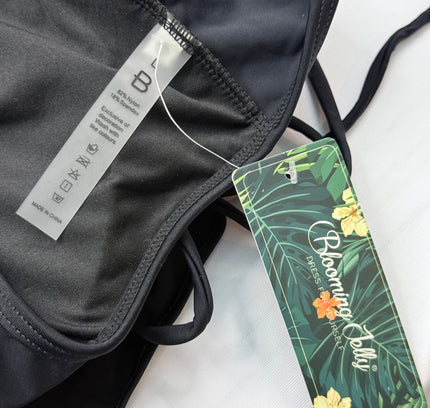 VIRAL NWT Blooming Jelly Tummy Control One-Piece Swimsuit - BLACK SIZE LARGE