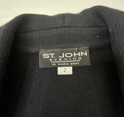 St. John Evening Collector's Crystal-Embellished Blazer - Size 2