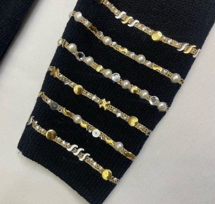 Vintage St. John by Marie Gray Black Long Sleeve Knit Dress - Size 2