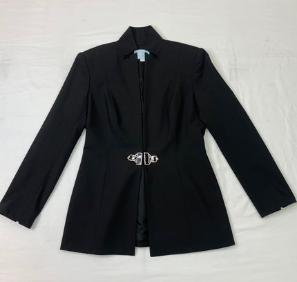 Tahari Black Textured Blazer - Size 10 - Like New Condition