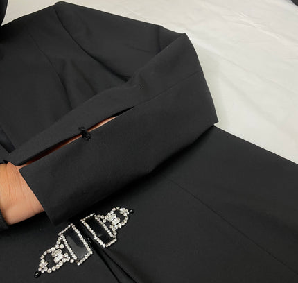 Tahari Black Textured Blazer - Size 10 - Like New Condition