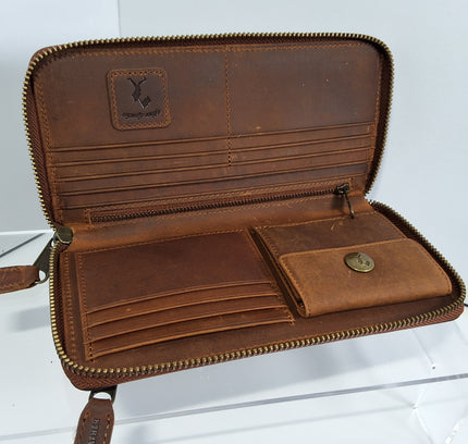 Polo Ralph Lauren Brown Leather Wallet - Women's -in Box