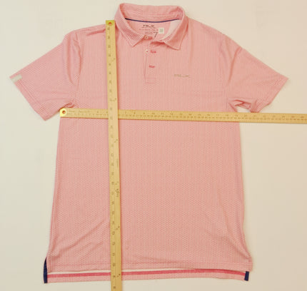 RLX Ralph Lauren Pink Micro-Print Golf Polo - Size XL