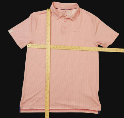 RLX Ralph Lauren Pink Micro-Print Golf Polo - Size XL