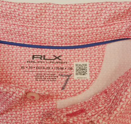 RLX Ralph Lauren Pink Micro-Print Golf Polo - Size XL