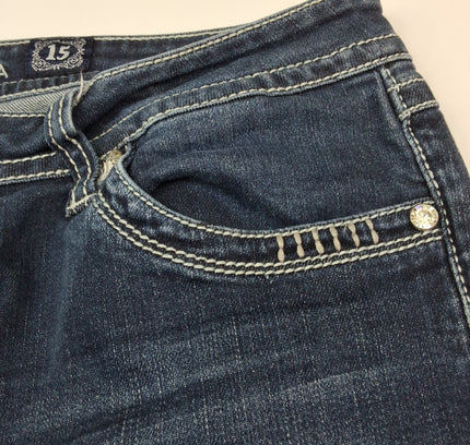 LA Idol Embellished Capri Jeans - Size 15