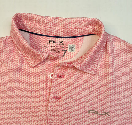 RLX Ralph Lauren Pink Micro-Print Golf Polo - Size XL