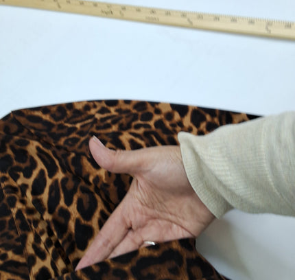 Lauren Ralph Lauren Leopard Print Faux-Wrap Top - Size Large