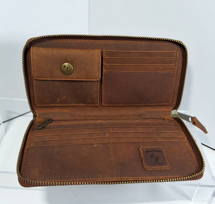 Polo Ralph Lauren Brown Leather Wallet - Women's -in Box