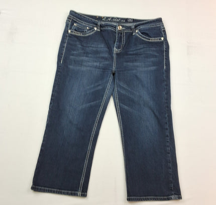 LA Idol Embellished Capri Jeans - Size 15